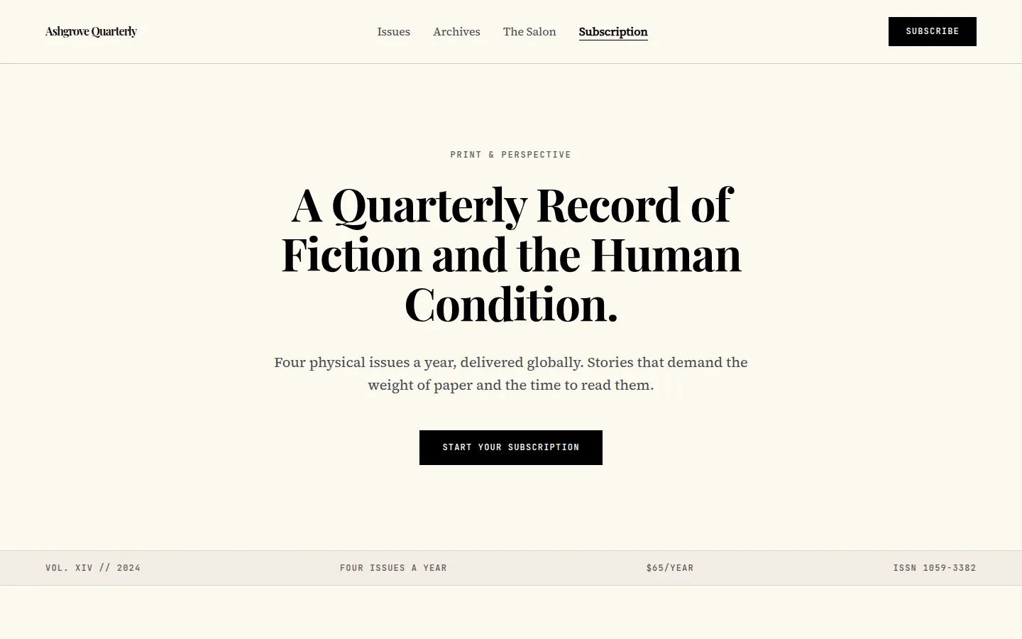 Statement hero, editorial/literary