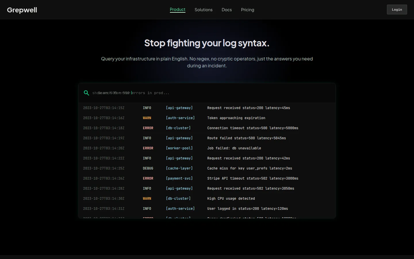 Live Demo hero, dark/modern-black