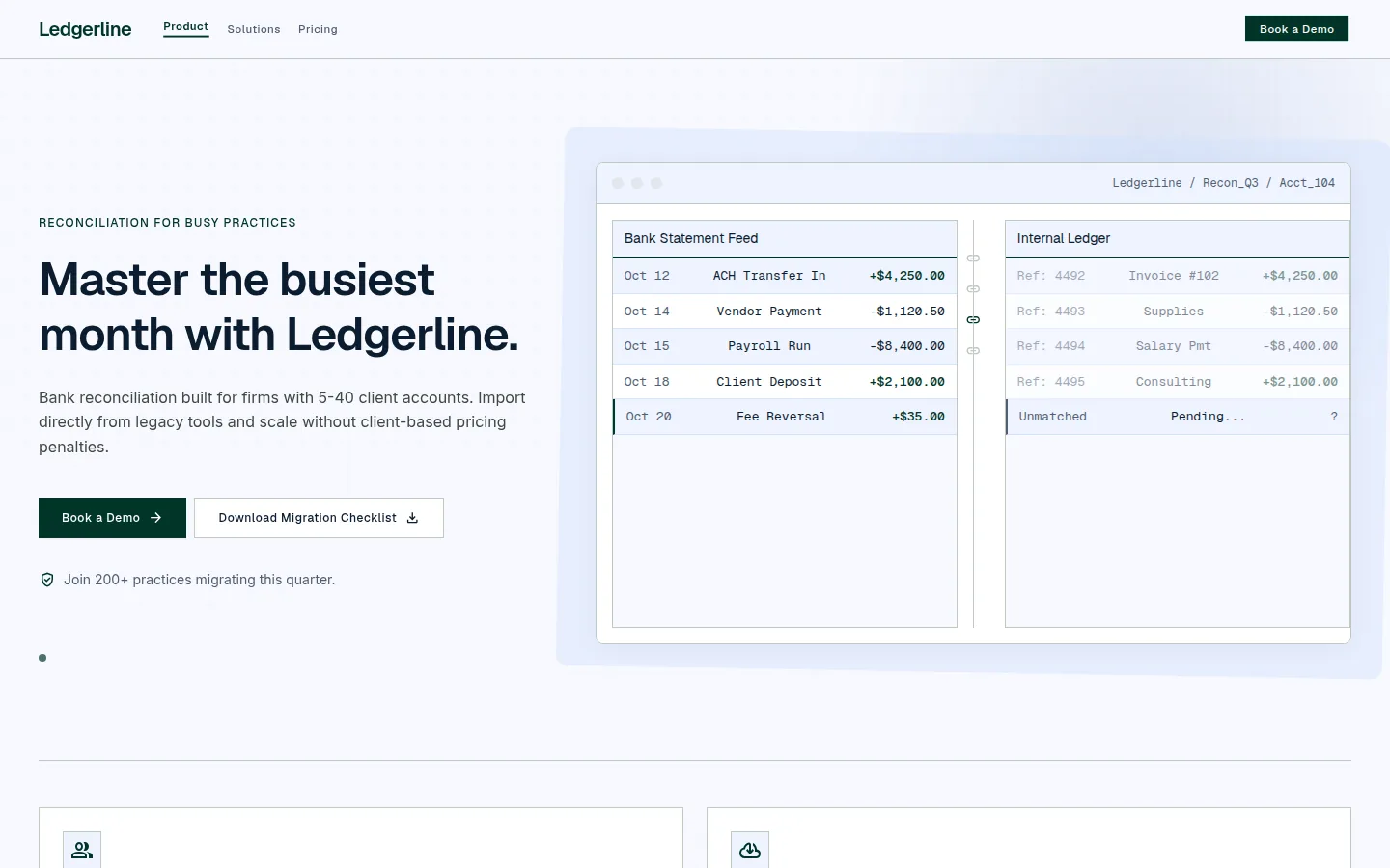 Text And Product hero, linear/saas-clean