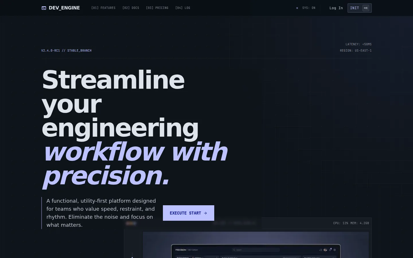 Saas Clean landing page, hero split/text-and-product