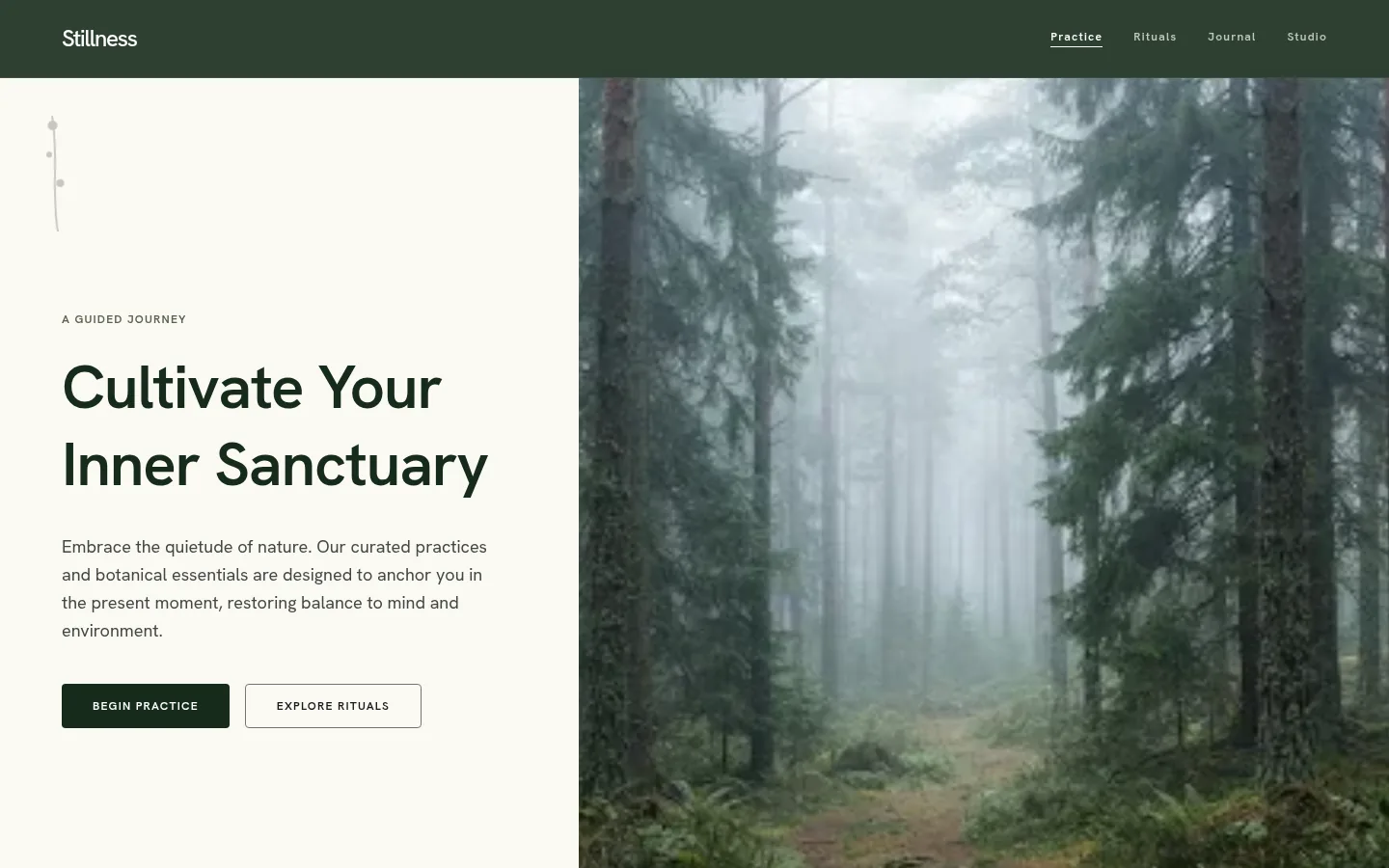 Eco Natural landing page, hero full-bleed/photo-with-overlay