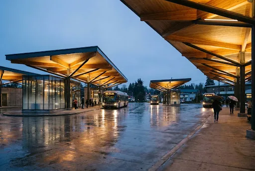 Concrete stair forms at the downtown transit centre