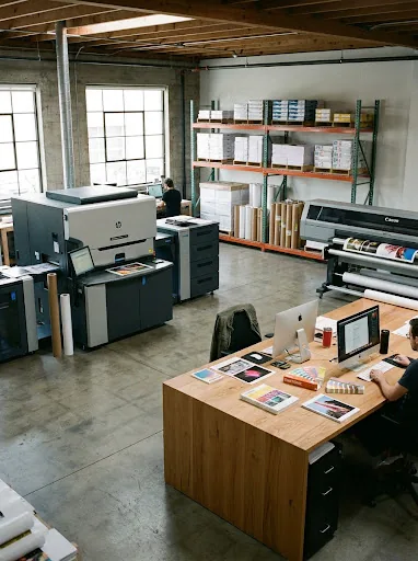 Print shop floor