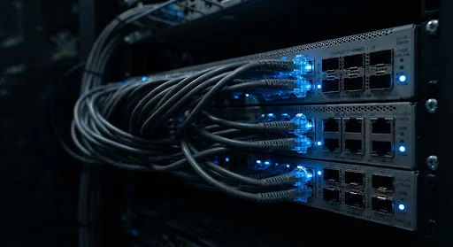 Fibre bundle at the patch panel