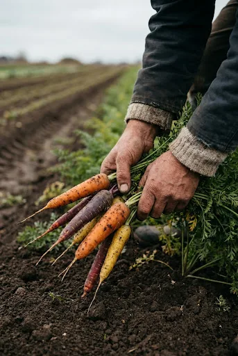 Rows under the poly tunnel