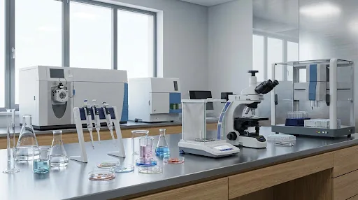 Laboratory bench under test