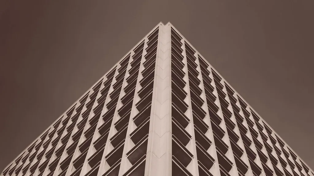 patterned concrete facade
