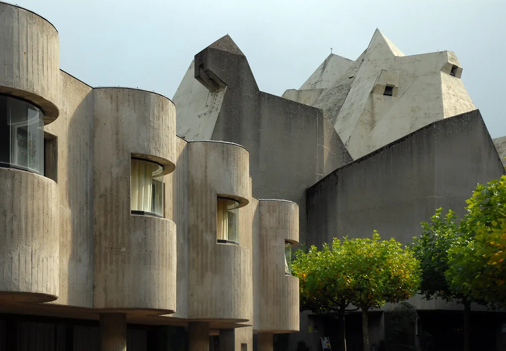 raw concrete building