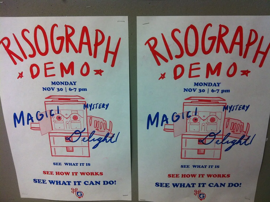 risograph demo poster