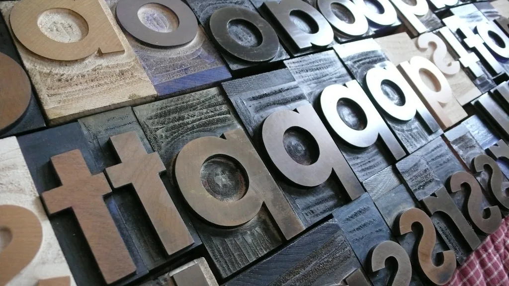 wood letterpress type
